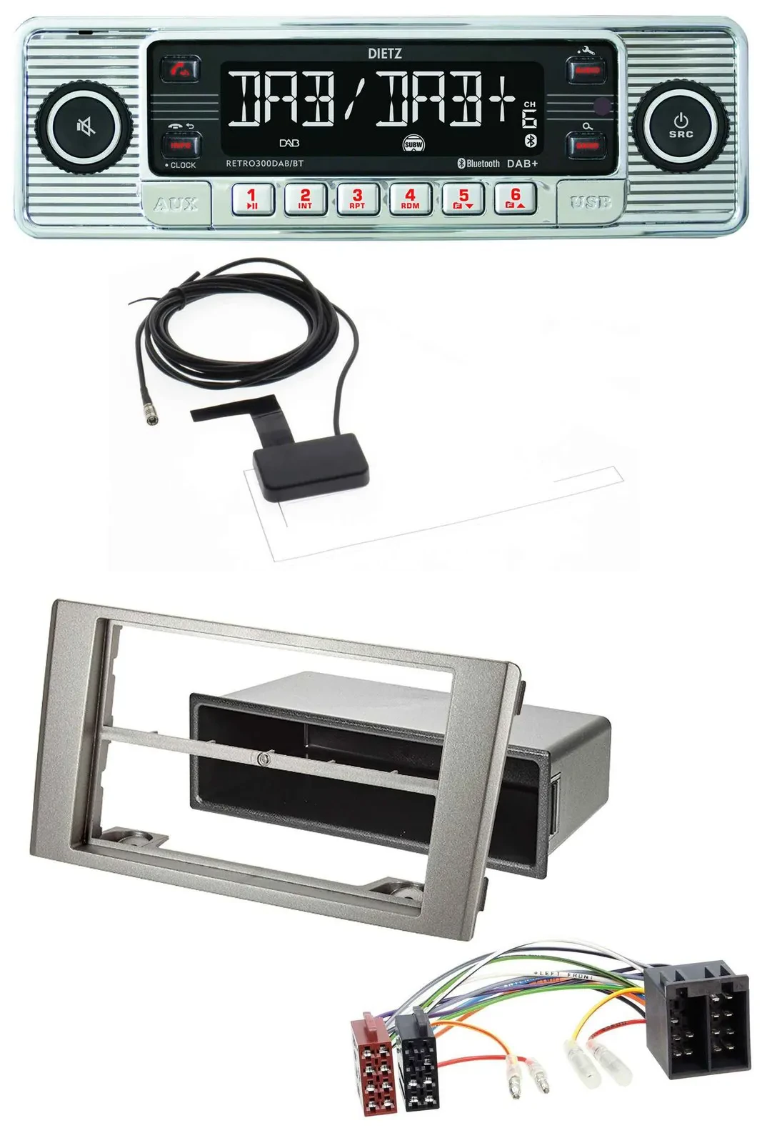 Dietz Bluetooth USB MP3 DAB Autoradio für Iveco Daily (2006-2014) silber