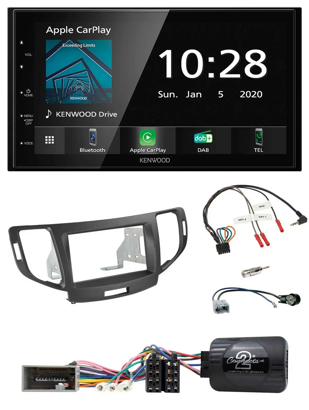 Автомагнитола для Honda Accord (2008–2015) Kenwood 2DIN, Bluetooth, DAB, USB, антрацит