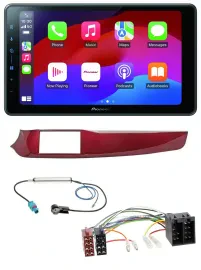 Pioneer Bluetooth 2DIN USB MP3 DAB Autoradio für Alfa Giulietta 10-13 rot glänze