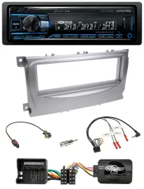 Alpine USB Bluetooth DAB Lenkrad Autoradio für Ford S-Max Mondeo 2007-2014 silbe