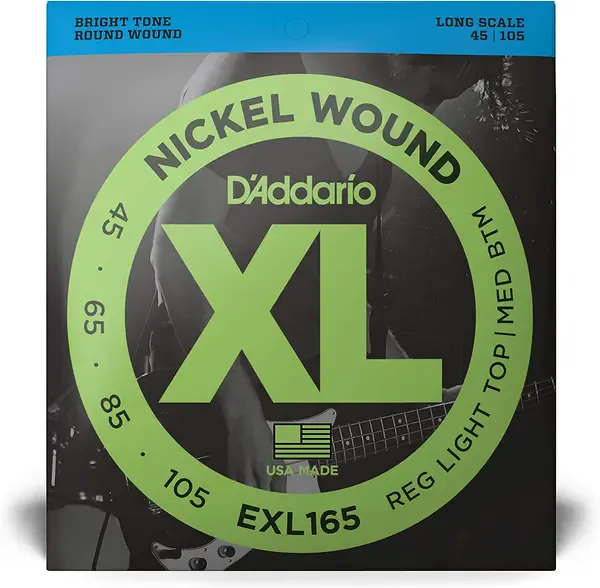 Струны для бас-гитары D'Addario EXL165TP 45-105, 2 комплекта