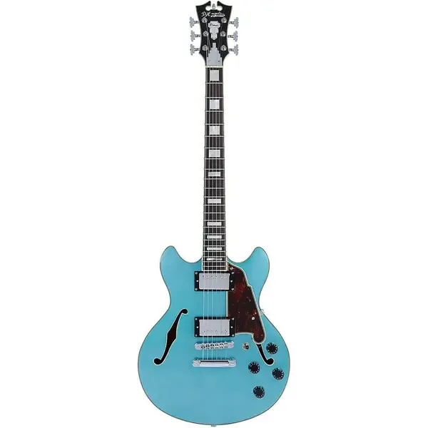 Электрогитара полуакустическая D'Angelico Premier Mini DC Semi-Hollow Stop-bar Tailpiece Ocean Turquoise