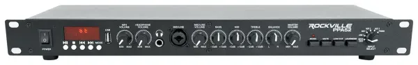 Rockville PPA52 Preamp Pro 1U Pre-Amplifier w/Bluetooth/USB/Computer Interface