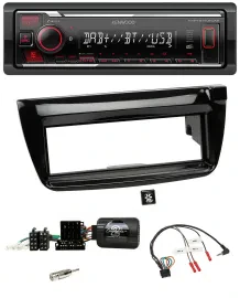 Kenwood Lenkrad Bluetooth USB DAB Autoradio für Fiat Doblo 2012-2015 piano