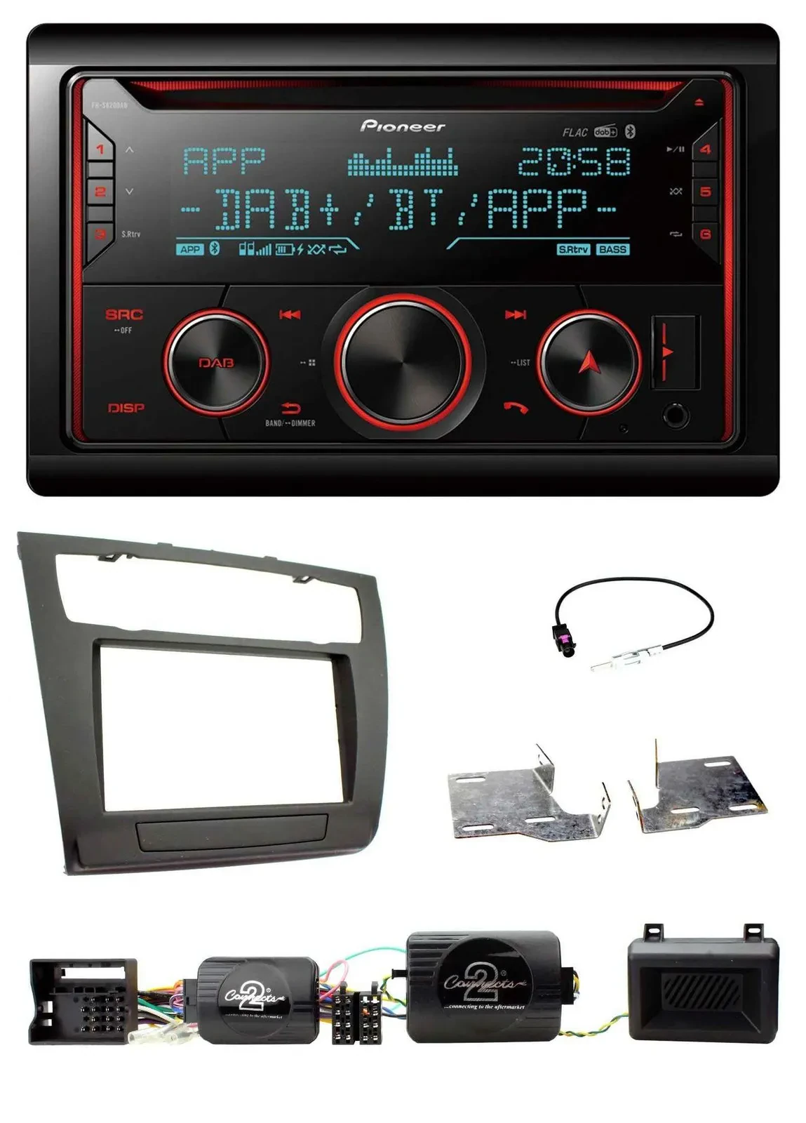 Автомагнитола для BMW 1 серии Pioneer 2DIN DAB, Bluetooth, USB, CD