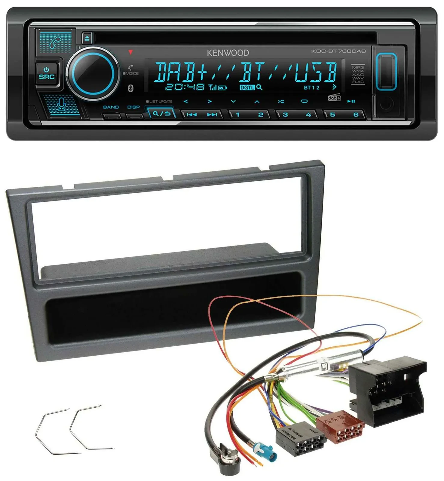 Kenwood MP3 Bluetooth DAB USB CD Autoradio für Opel Corsa C Meriva Vectra C Sign