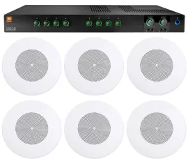 Потолочная акустика JBL CSS8018 White с усилителем (6 штук)