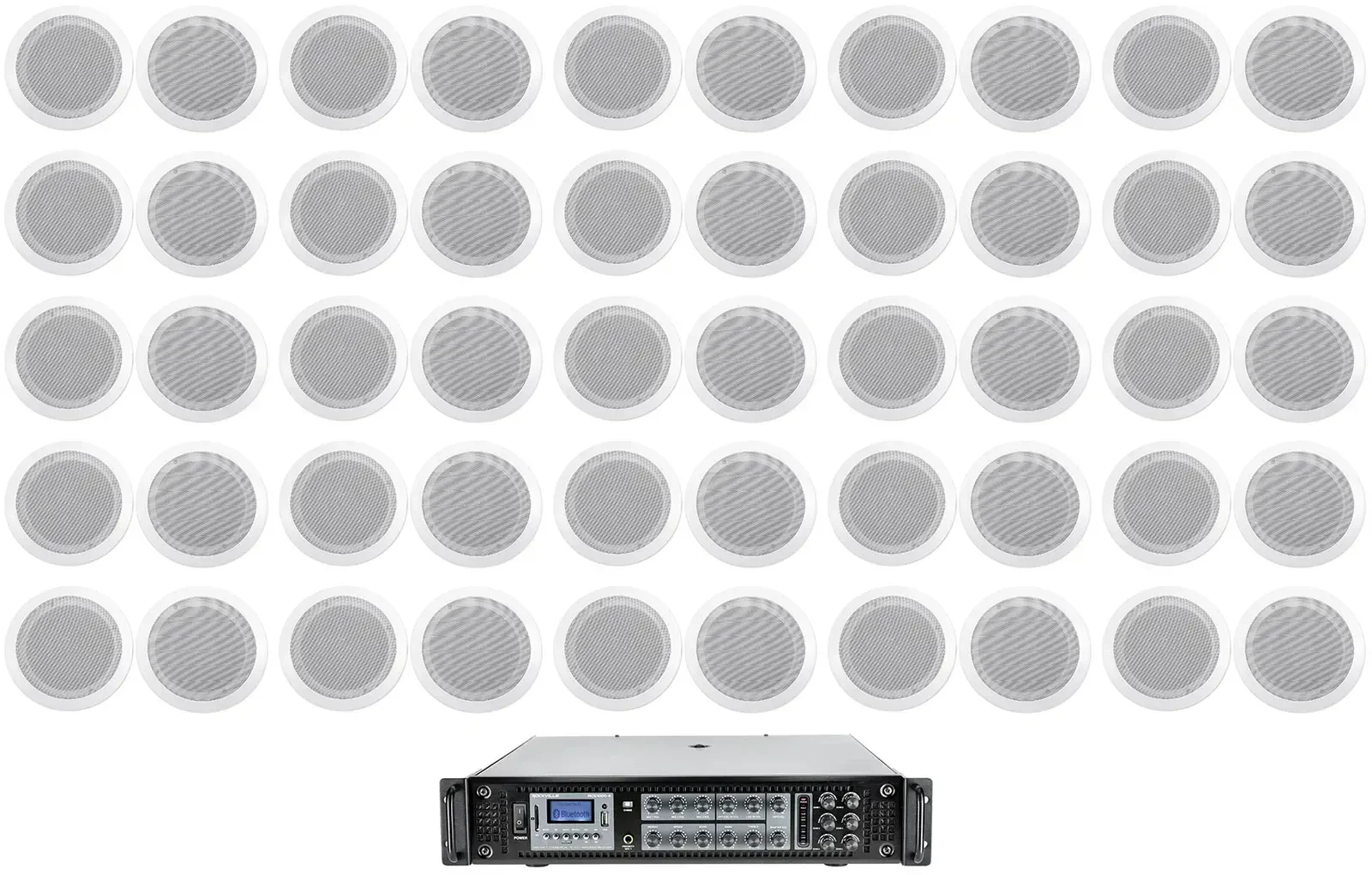 Потолочная акустика Rockville CC65T White с усилителем (50 штук)