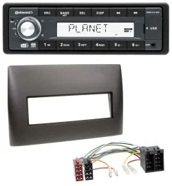 Continental MP3 AUX USB DAB 1DIN Autoradio für Fiat Stilo (192, 2001-2008)