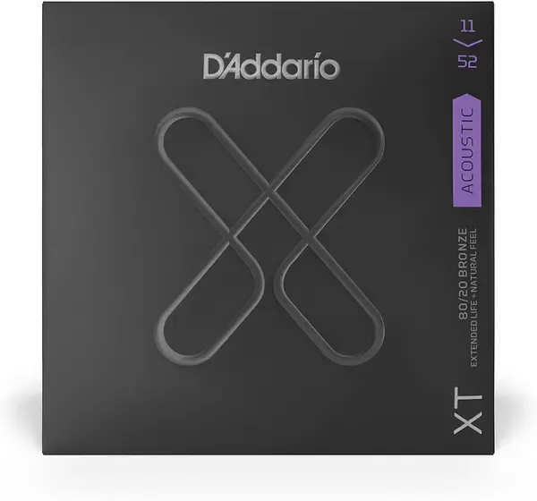 Струны для акустической гитары D'Addario XTABR1152 11-52, бронза с антикоррозионным покрытием