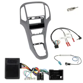 Einbauset Lenkradadapter DIN Autoradio für Opel Astra J ab 2009 Titan grau