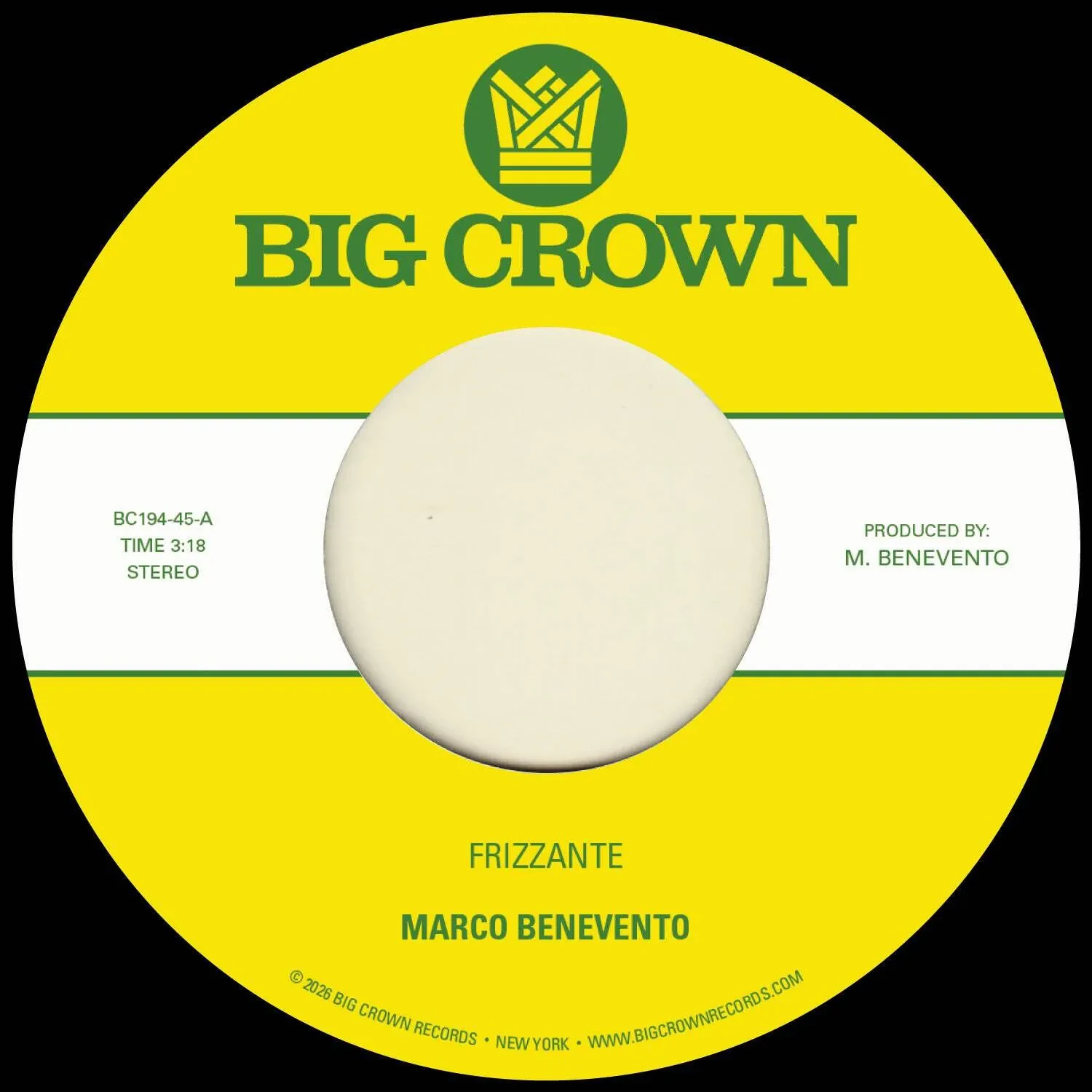 Виниловая пластинка Marco Benevento – Frizzante b/w Turandot Релиз 2026