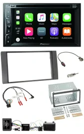 Автомагнитола Pioneer 2-DIN, USB, DVD, Bluetooth, DAB, для Ford Kuga (2008–2012), цвет антрацит, поддержка управления на руле