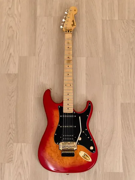 Электрогитара Fender Stratocaster Pro-Feel STR75 SSS Cherry Red Sunburst w/gigbag Japan 1988