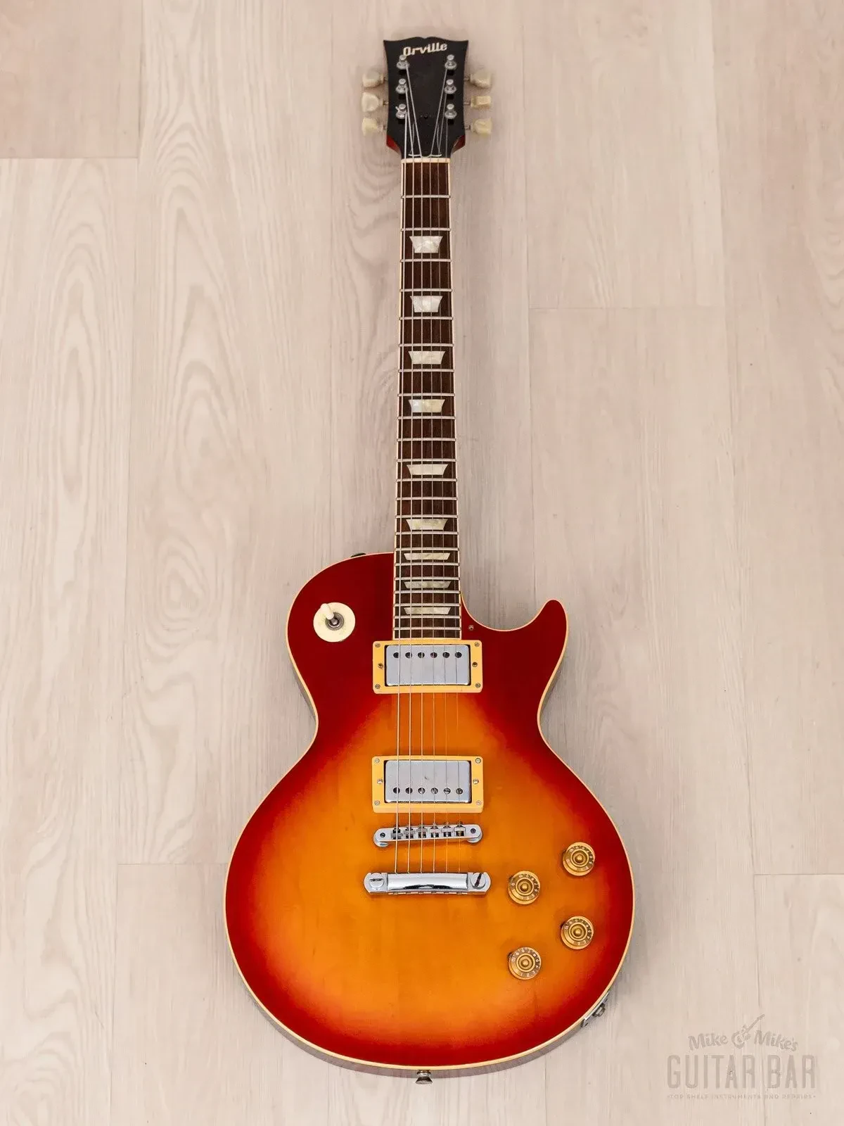 Электрогитара Orville Les Paul Standard LPS-75 HH Cherry Sunburst w/gigbag Japan 1990