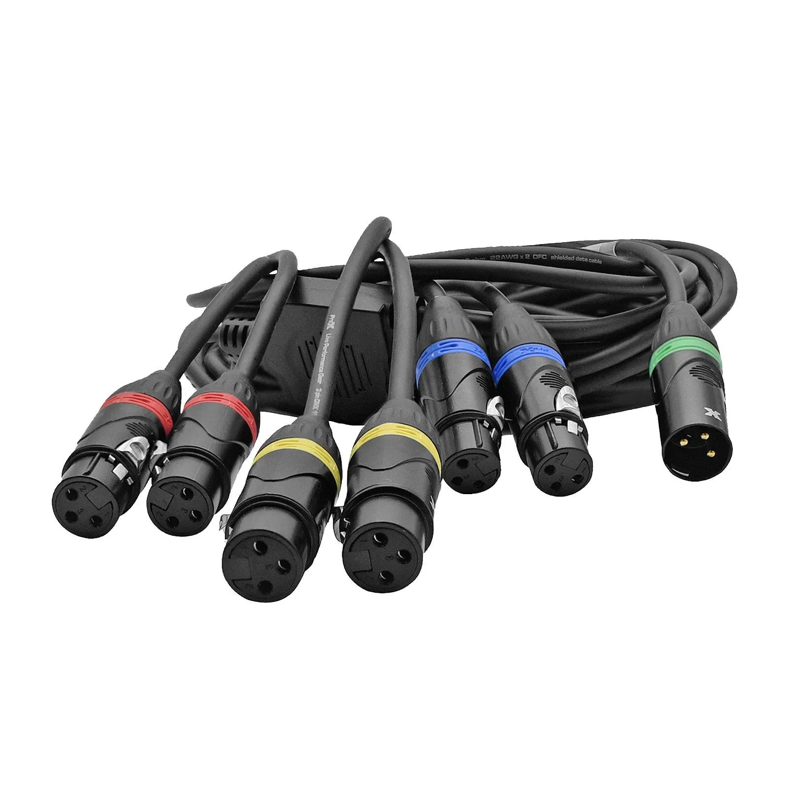 ProX XC-DMX17FTARMX6 17 FT 1 to 6 Outlet 3-Pin DMX Cable