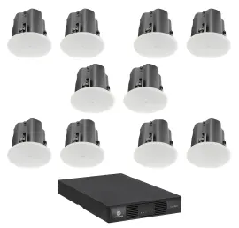 10) JBL Control 414C/T 4" Commercial 70v Ceiling Speakers+Crown Amp 4 Restaurant