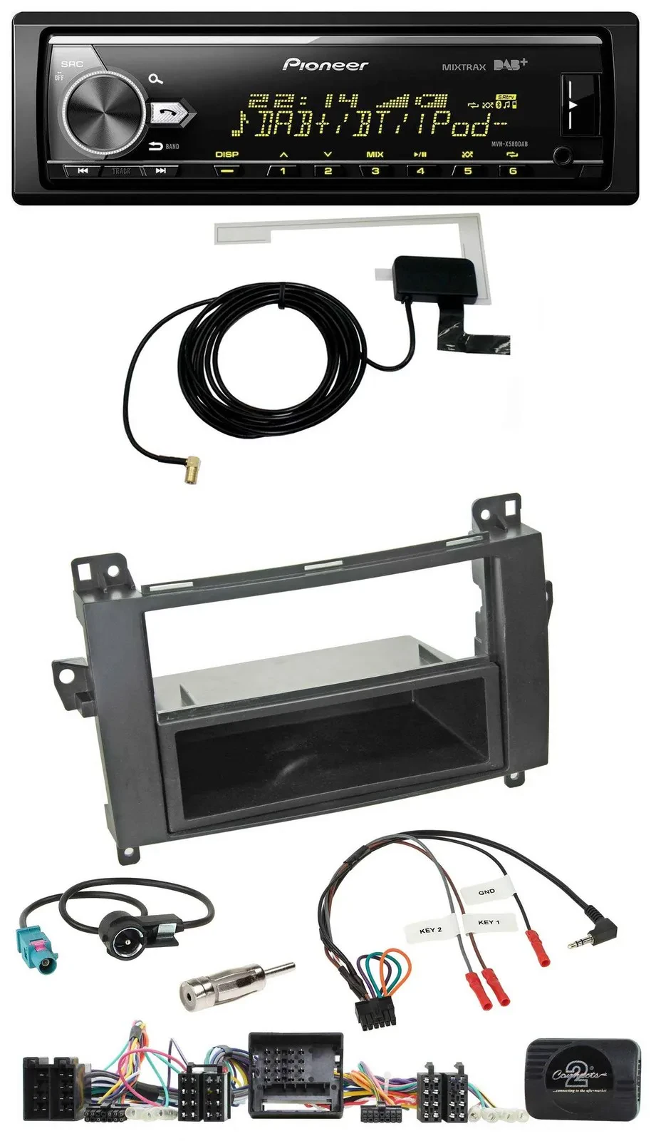 Pioneer Bluetooth DAB USB Lenkrad Autoradio für Mercedes Vito Viano W639 Audio 5