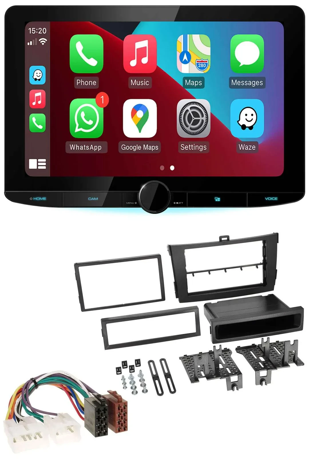 Kenwood MP3 USB DAB Bluetooth Autoradio für Toyota Corolla ab 2009 schwarz