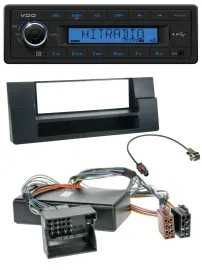 VDO AUX 1DIN MP3 USB Autoradio für BMW X5 E53 5er E39 Ablagefach Quadlock Aktivs