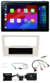 Pioneer Bluetooth DAB Lenkrad USB Autoradio für Opel Corsa D 2006-2008 perl-weis