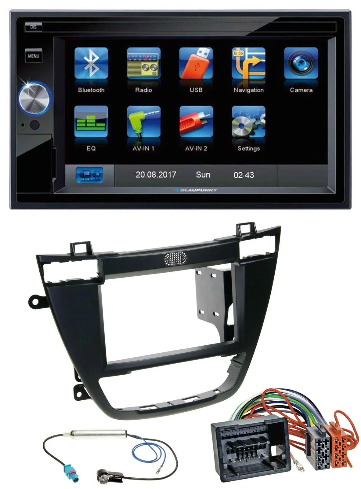 Blaupunkt SD Bluetooth 2DIN MP3 USB AUX Autoradio für Opel Insignia 08-13 schwar