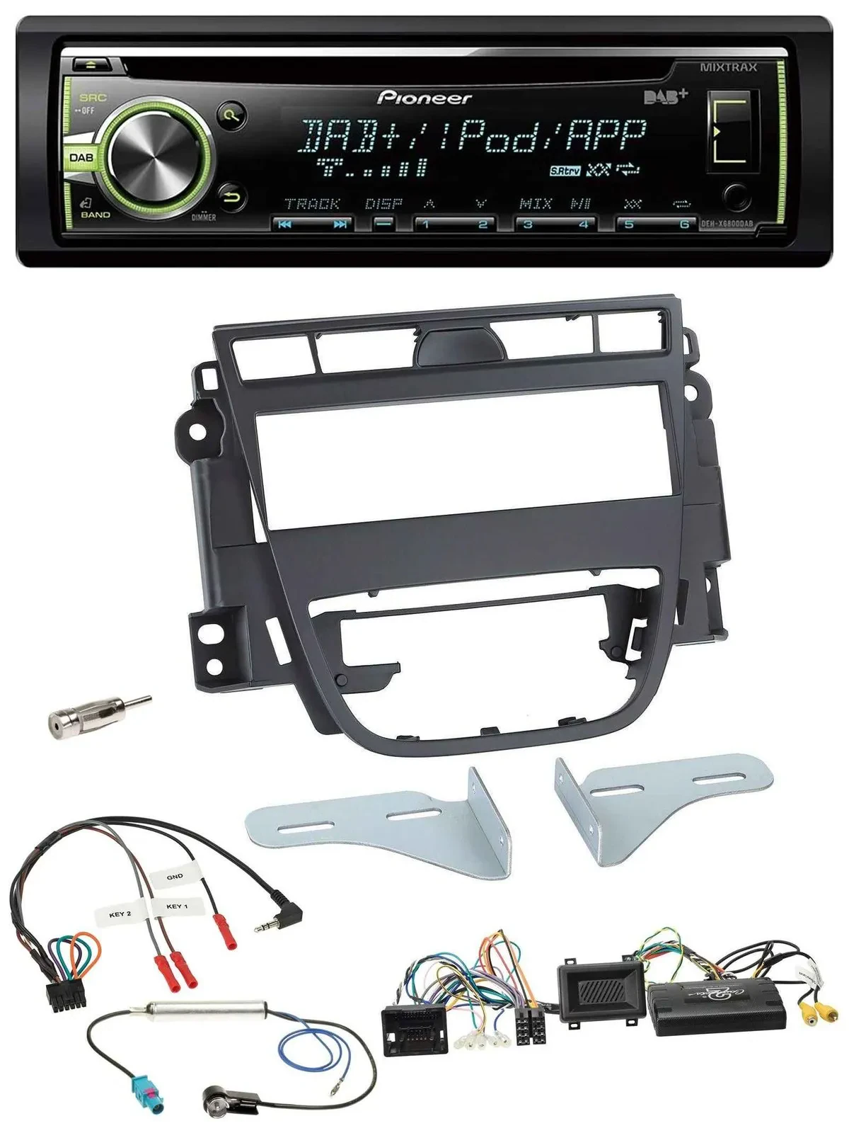 Автомагнитола Pioneer DAB, CD, USB, MP3, совместима с управлением на руле, для Opel Meriva B (с 2010)
