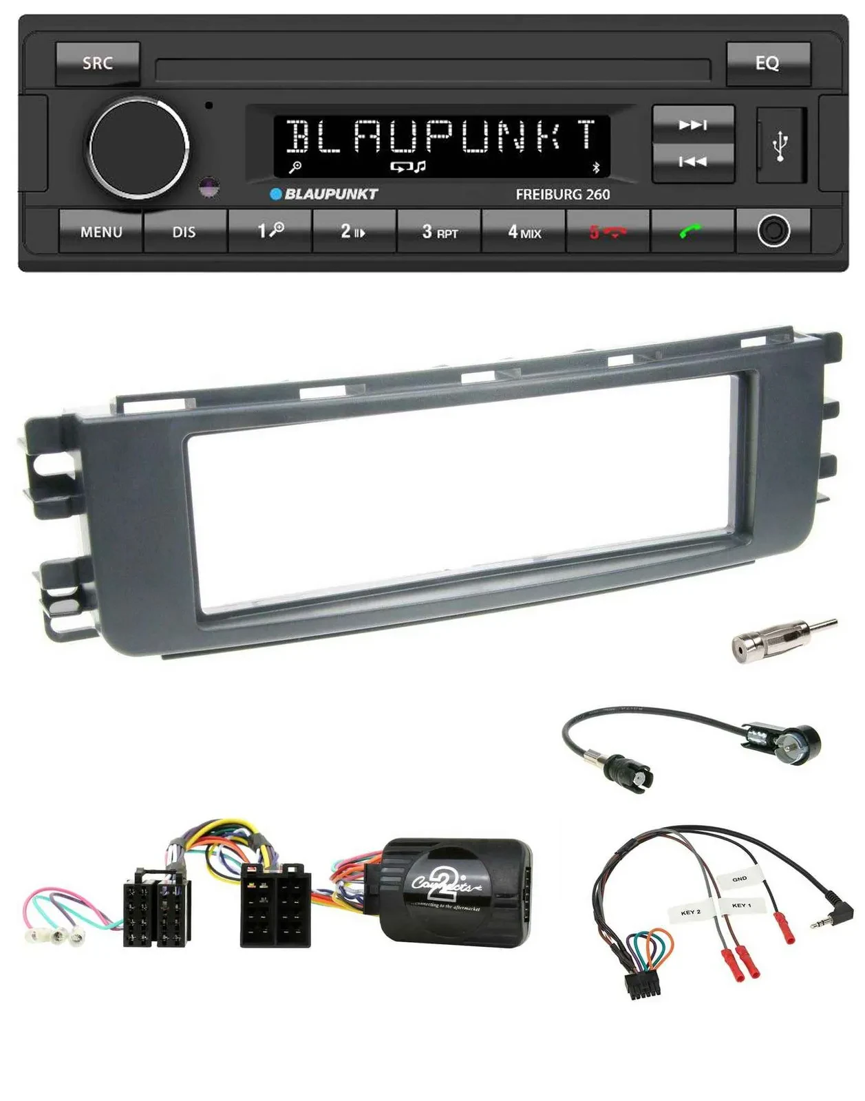 Автомагнитола для Smart ForFour Blaupunkt W454 Bluetooth MP3 USB, 2004–2006