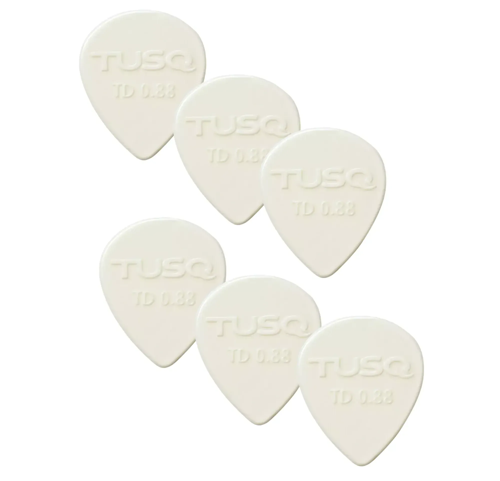 Медиаторы Graph Tech PQP-0588-W6 TUSQ Tear Drop White 0.88 (6 штук)