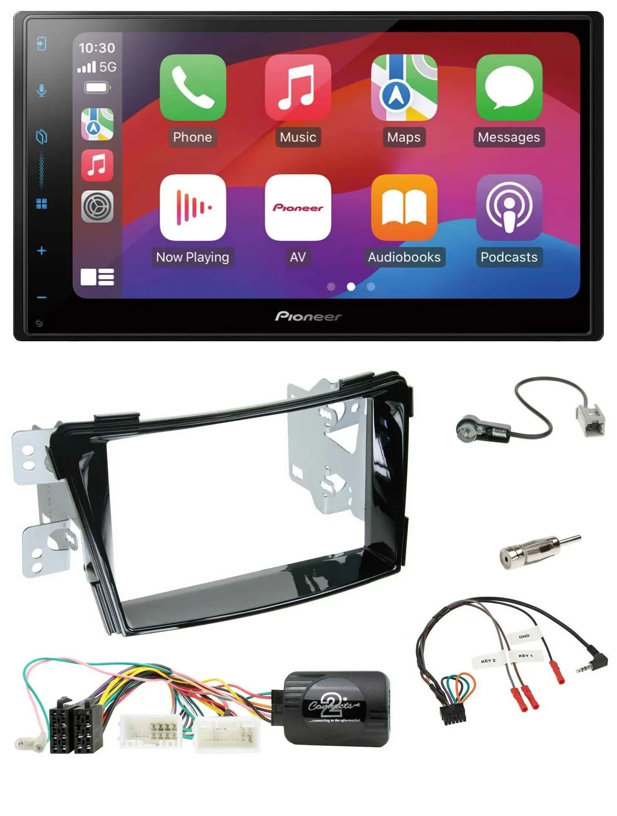 Pioneer DAB USB Lenkrad Bluetooth 2DIN Autoradio für Hyundai i40 ab 2011 VF Klav