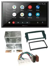 Pioneer USB 2DIN DAB MP3 Bluetooth Autoradio für Toyota Auris 07-12 schwarz