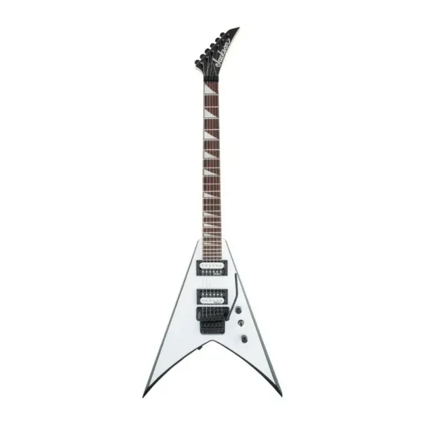 Jackson JS Series King V JS32 6 String White with Black Bevels Electric Guitar