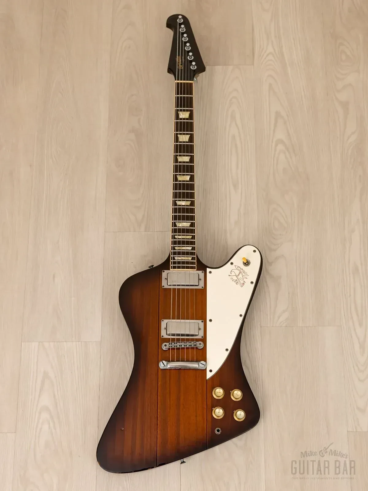 Электрогитара Orville Firebird V Reverse HH Vintage Sunburst w/gigbag Japan 1989