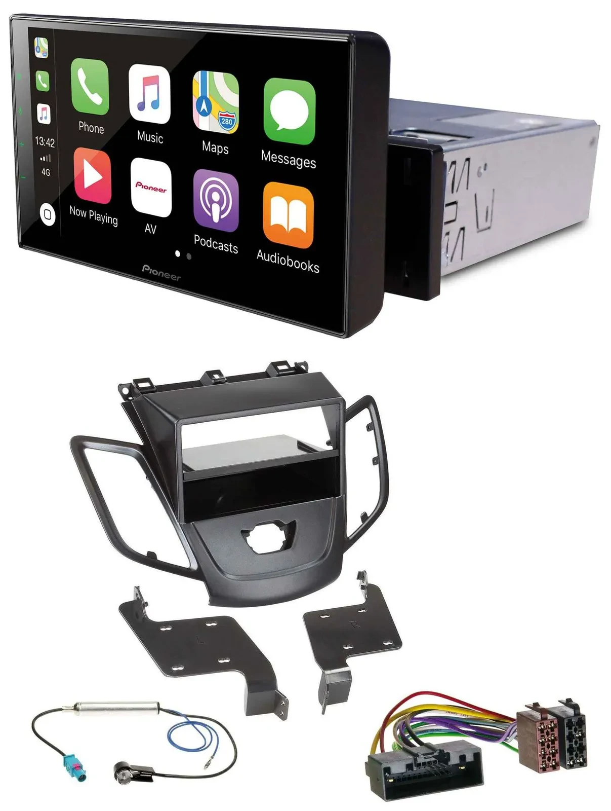 Pioneer Bluetooth MP3 DAB USB Autoradio für Ford Fiesta 10-17 JA8 ohne Display s