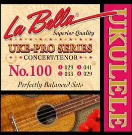 Комплект струн для концерт/тенор укулеле La Bella 100 Uke-Pro