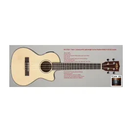 KALA Solid Spruce Top Tenor, Cut-Away with EQ, with Tenor Bag (UB-T) KA KA STGE