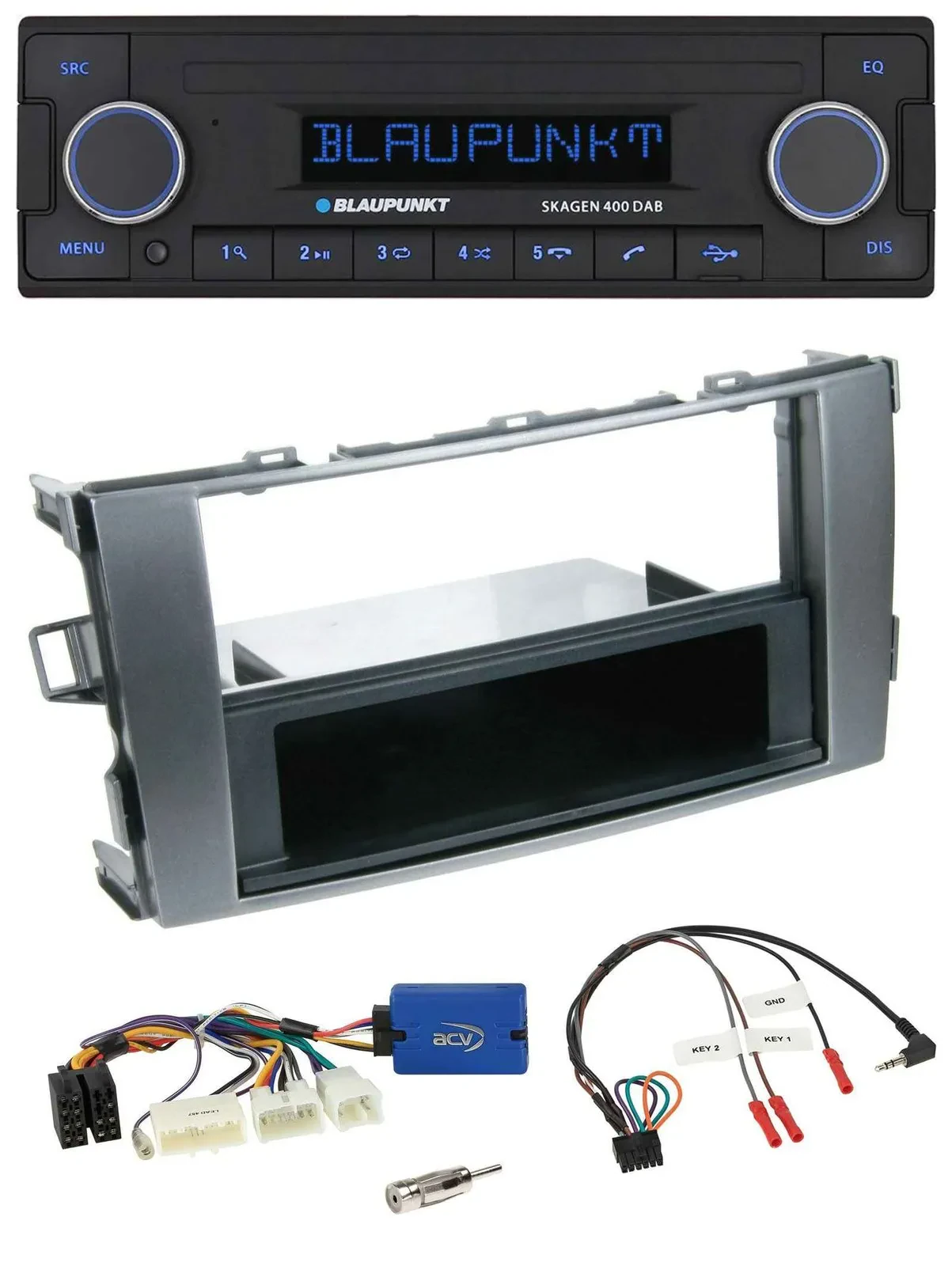 Blaupunkt DAB USB Bluetooth Lenkrad Autoradio für Toyota Auris 2011-2012 anthraz