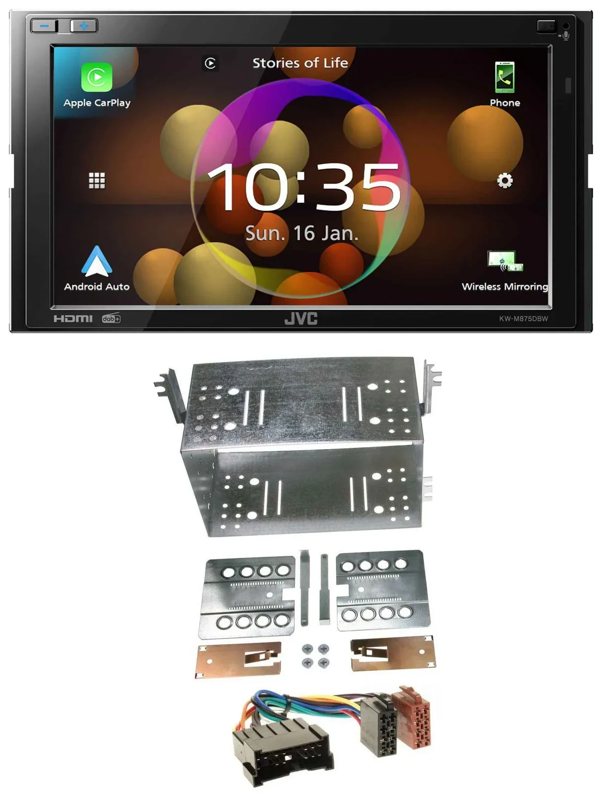 JVC DAB MP3 2DIN Bluetooth USB Autoradio für Hyundai Tucson DM 2005-2010