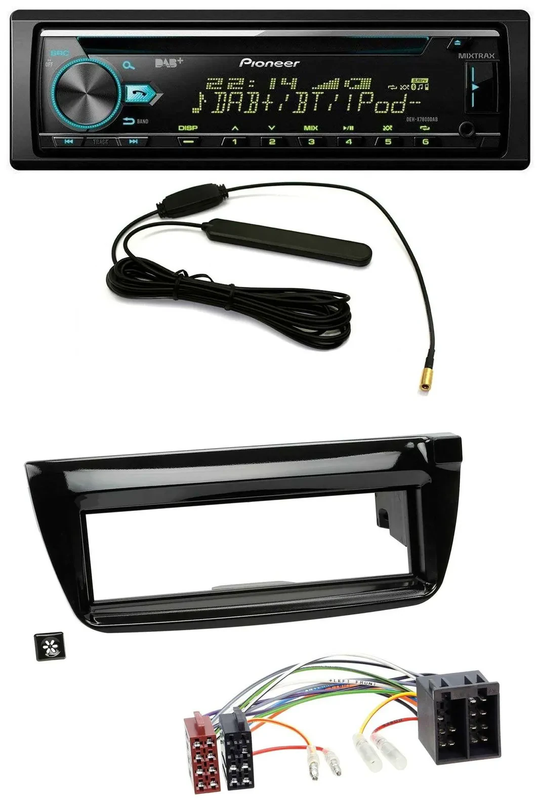 Автомагнитола Pioneer CD/MP3/AUX/DAB/USB для Opel Combo (с 2011) и Fiat Doblo (2012–2015)