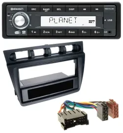 Continental MP3 AUX USB DAB 1DIN Autoradio für Kia Picanto (ab 2006) - schwarz