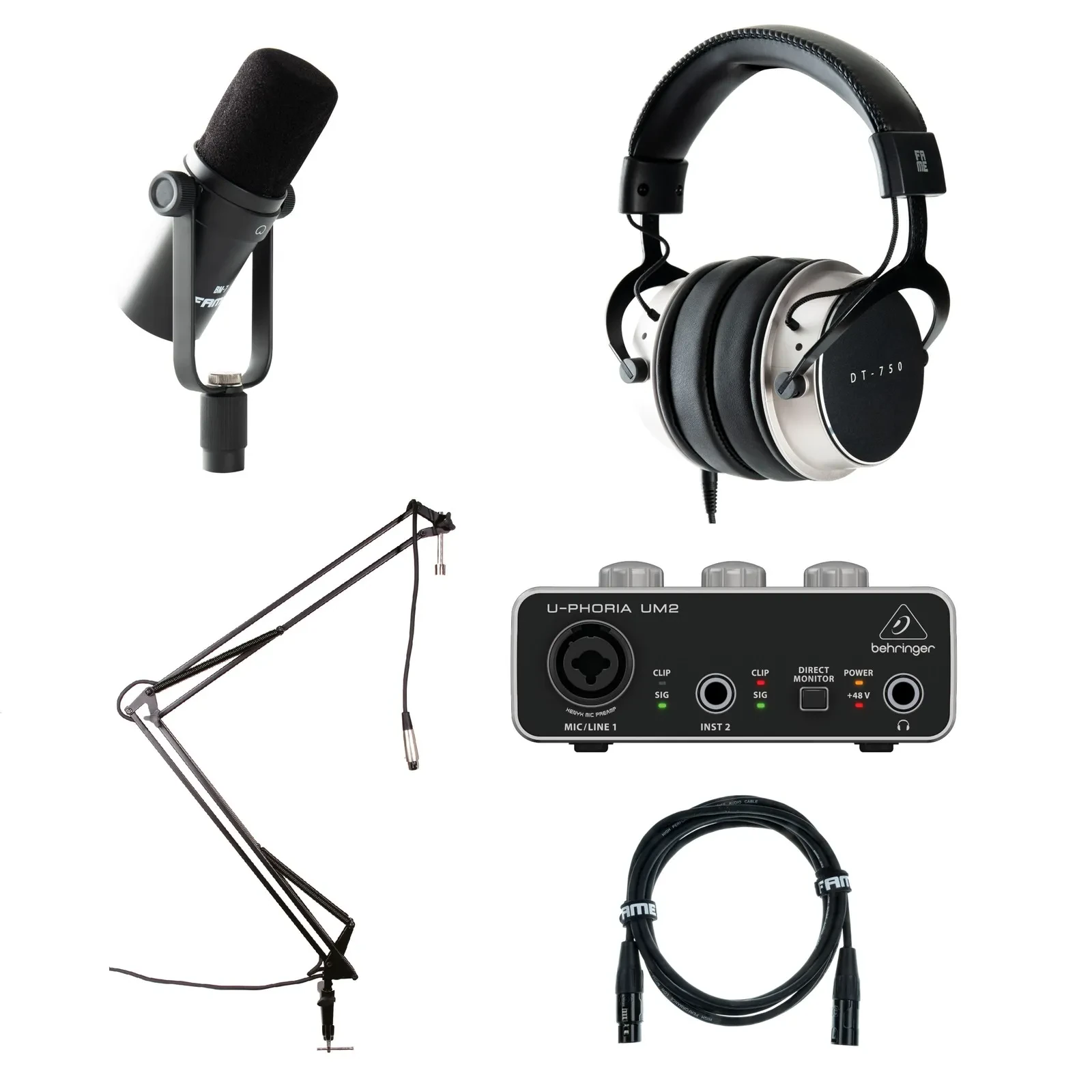 Fame Streaming Einsteiger Set - Dynamisches Mikrofon-Set