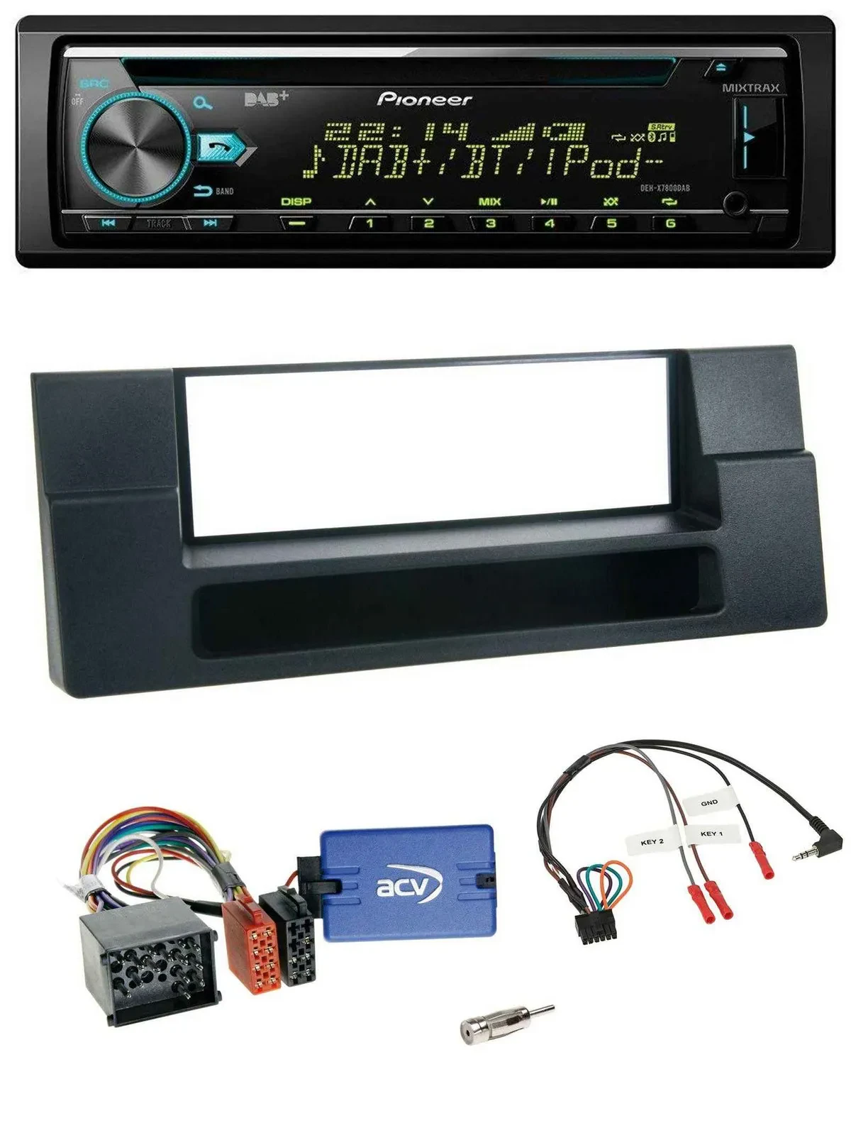 Автомагнитола Pioneer DAB, CD, USB, Bluetooth для BMW 5 серии