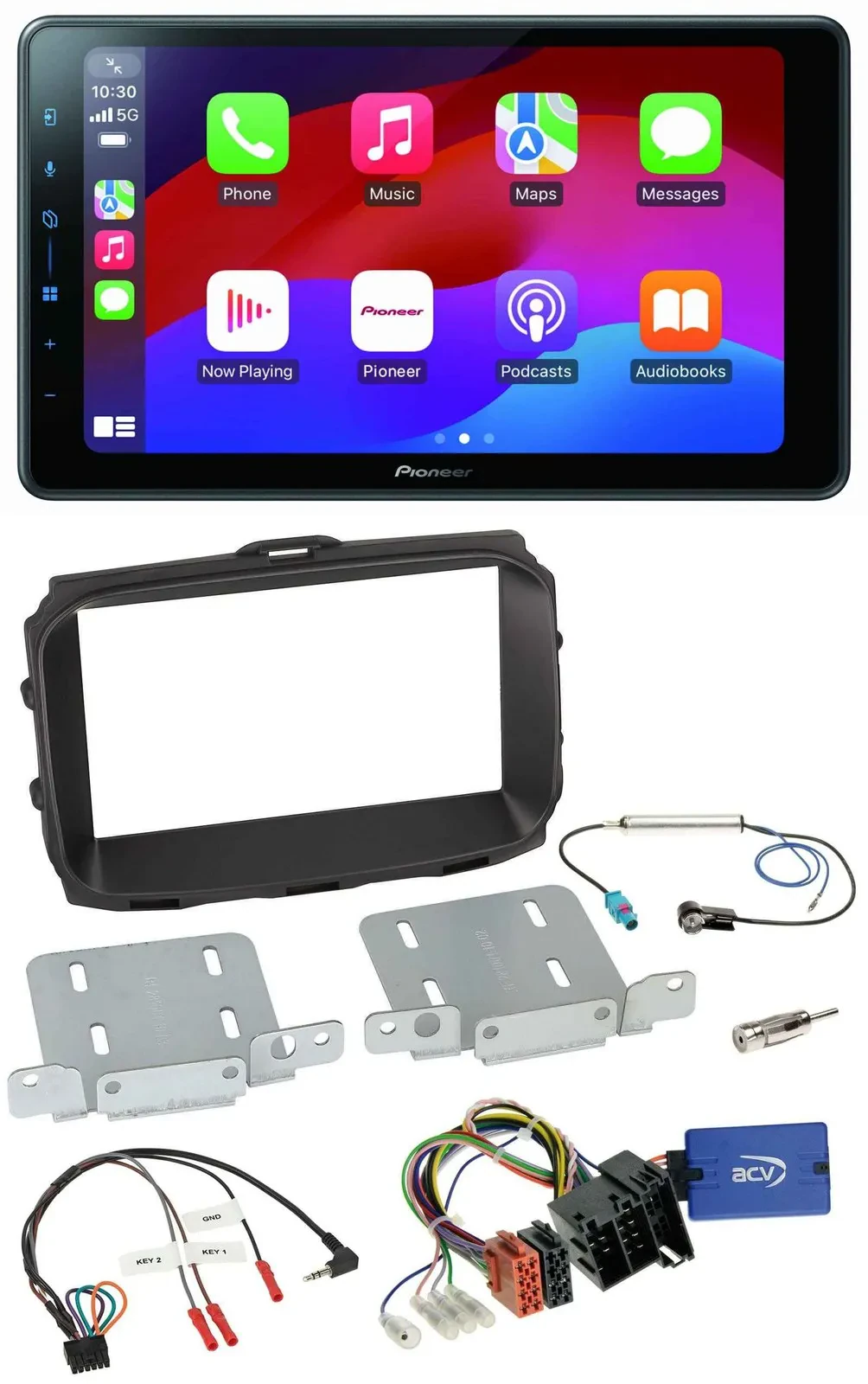 Pioneer Bluetooth 2DIN USB Lenkrad DAB Autoradio für Alfa Romeo Giulietta 2013-2