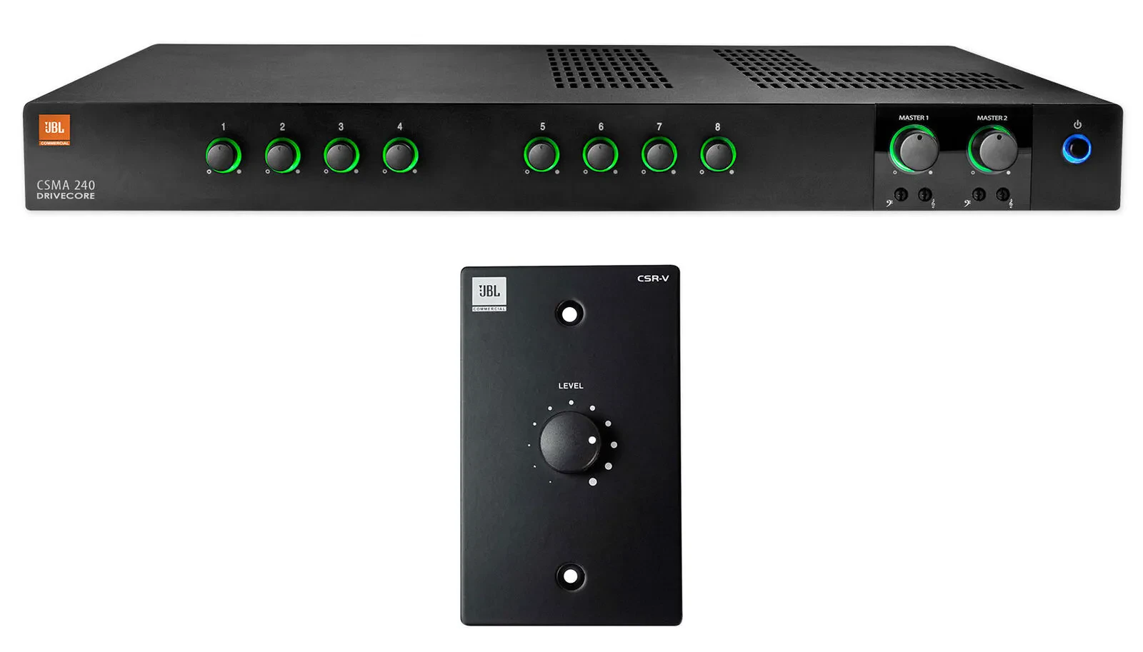 JBL CSMA240 Commercial/Restaurant 2 x 40w Amplifier+Black Wall Volume Controller