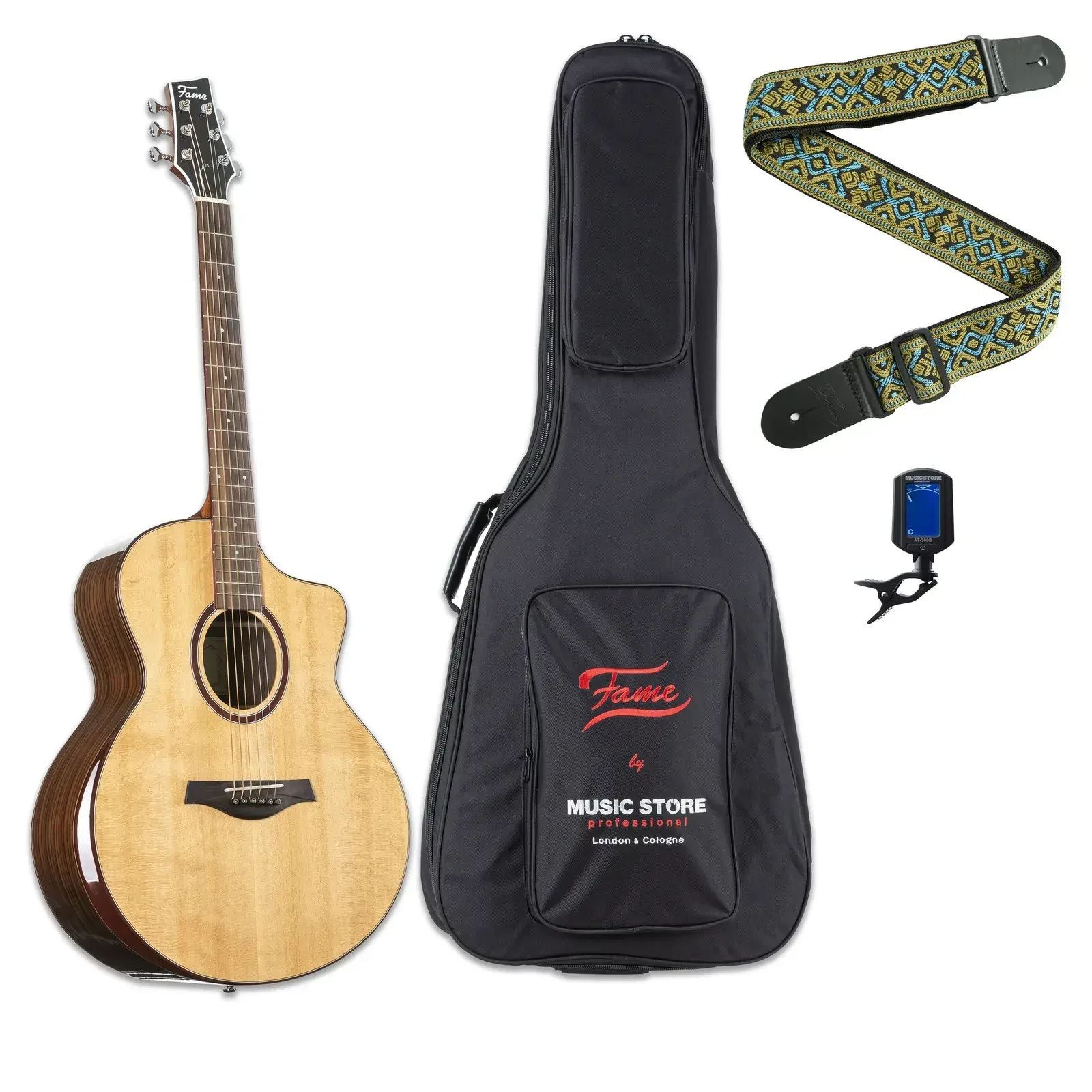 Акустическая гитара Fame Audio Artist Pro Grand Auditorium, ель, гриф махагон