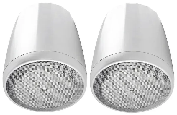 2) JBL Control 65P/T-WH White 5.25" 70v Commercial Pendant Speakers 4 Restaurant