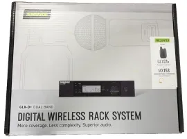 Shure GLXD14R+ Digital Wireless Rack System w MX153 Headset Microphone Z3 Band