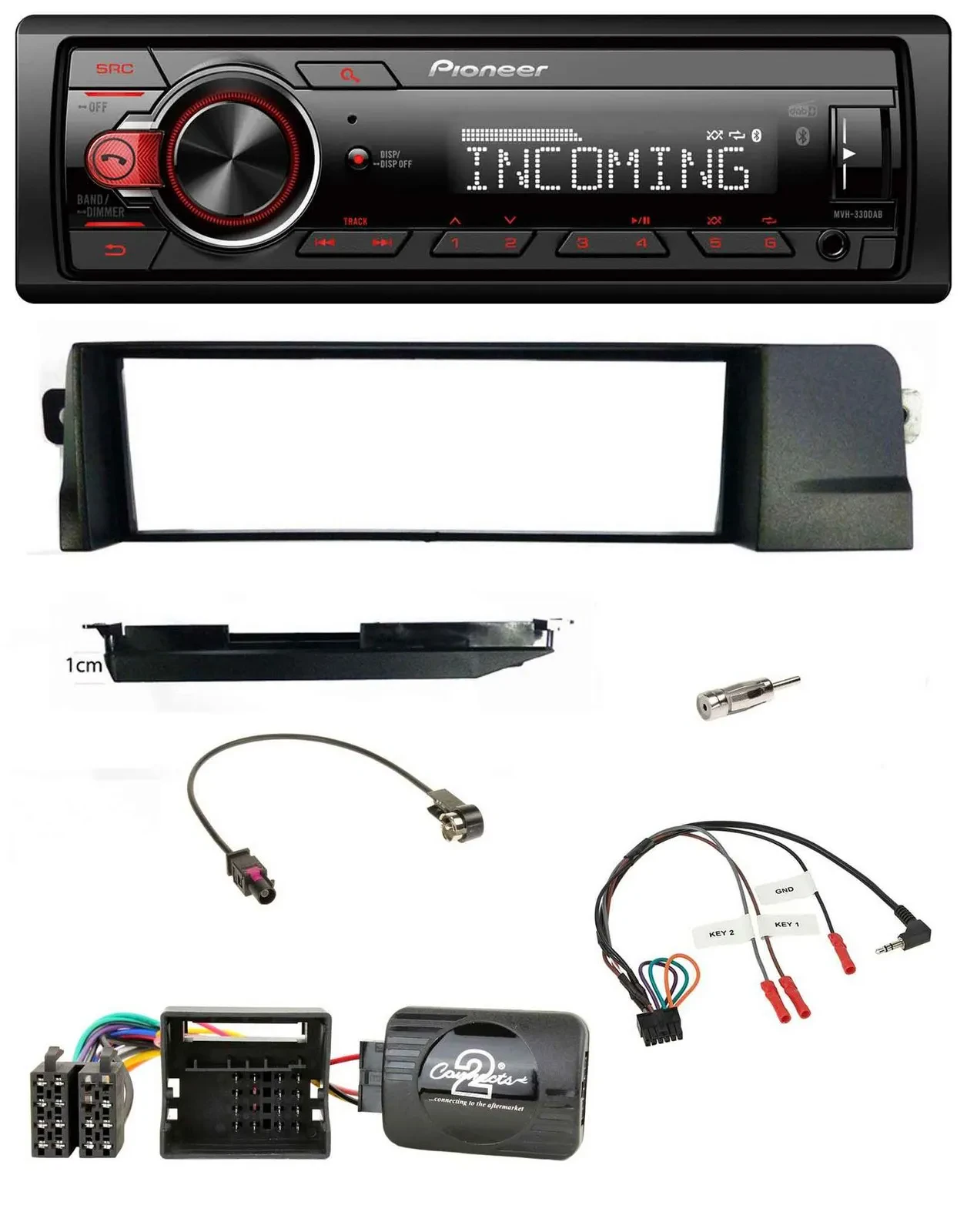 Автомагнитола Pioneer для BMW 3 Series E46 (2001–2007) Bluetooth, USB, DAB, поддержка управления с руля