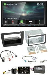 Kenwood Bluetooth USB 2DIN Lenkrad TMC DAB Navigation für Alfa Mito 14-18 schwar