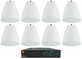 Потолочная акустика JBL PEN-65T White с усилителем (8 штук)